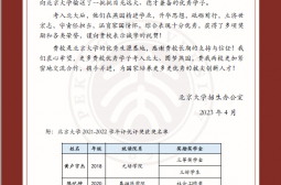 我校三学子北大获奖