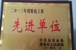 我校获2013年度高安市特色工作先进单位