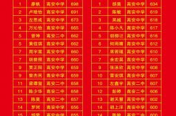 高安市2015年普通高考前20名考生名单