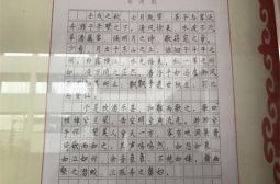 高一年级举行规范书写比赛