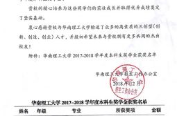 我校毕业生荣获华南理工大学奖学金
