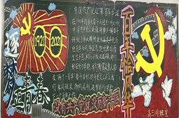 我校党、团委组织各班出黑板报喜迎建党百年华诞（二）