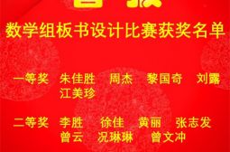 数学组青年教师讲题、教案、板书比赛获奖名单